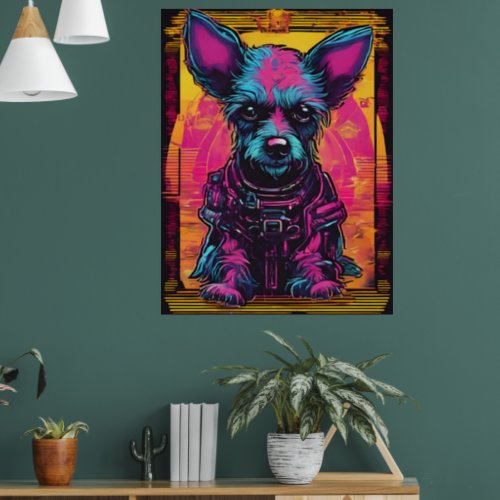 Techno Chihuahua Poster