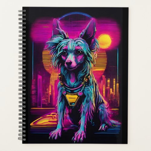 Techno Chinese Crested Dog Planner
