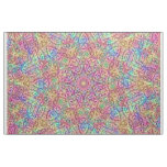 Techno Color Vintage Fractal Kaleidoscope Fabric