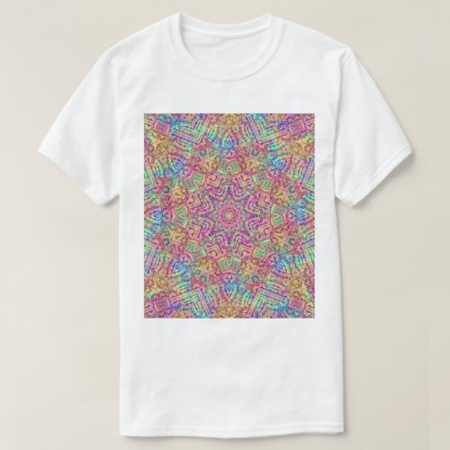 Techno Color Vintage Fractal Kaleidoscope T_Shirt