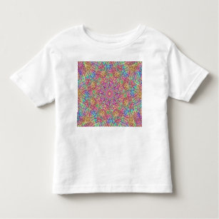 Techno Color Vintage Fractal Kaleidoscope Toddler T-shirt