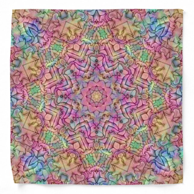 Techno Colors Pattern Bandana (Front)