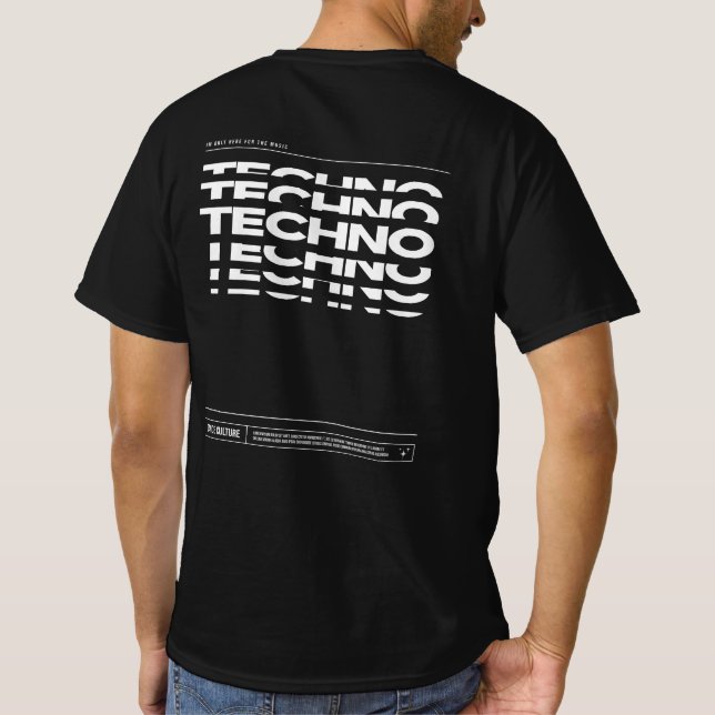 Techno Dance Culture DJ Raving T-shirt Dark (Back)