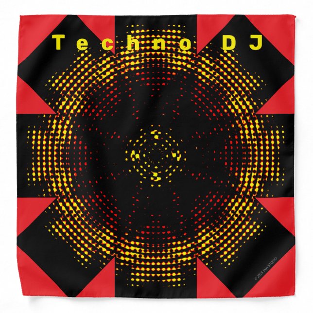 Techno DJ Red Bandana (Front)