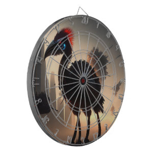 "Techno-Feathers: The Futuristic Emu Robot" Dart Board