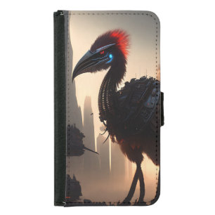 "Techno-Feathers: The Futuristic Emu Robot" Samsung Galaxy S5 Wallet Case