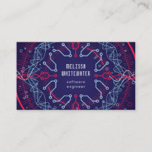 Techno Flat Sleek Colorful Business Card