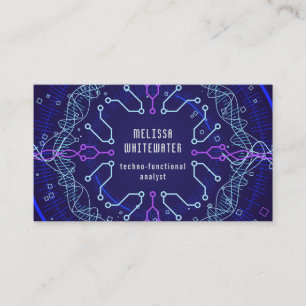 Techno Flat Sleek Colorful Business Card