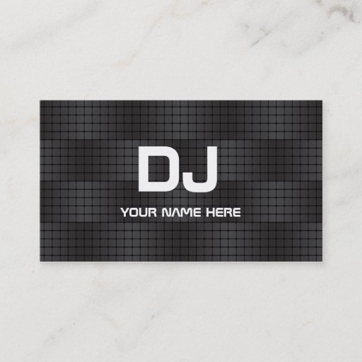 Customizable Techno Gradient  DJ Business Cards