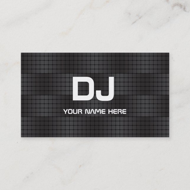Techno Gradient  DJ Business Cards (Front)