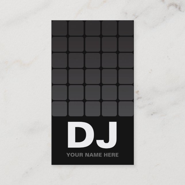 Techno Gradient  DJ Business Cards (Front)