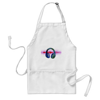 Techno Headphones Adult Apron