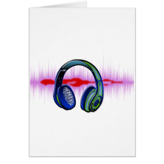 Techno Headphones Cards
