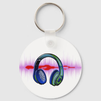 Techno Headphones Keychain