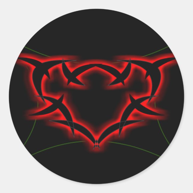 Techno Heart Sticker (Front)