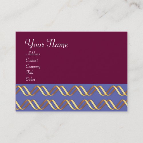 TECHNO INFINITE Gold Swirls In Blue Purple Business Card