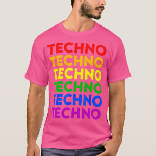 Techno Lgbt Gay Pride Colors Edm Rave Festival T-Shirt