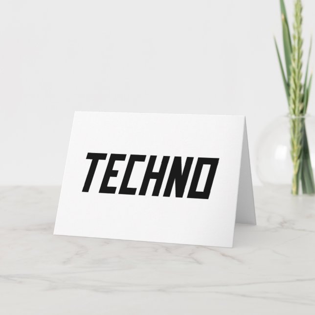 Techno Music Card (Front)