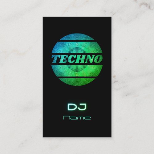 Techno music DJ Business Card