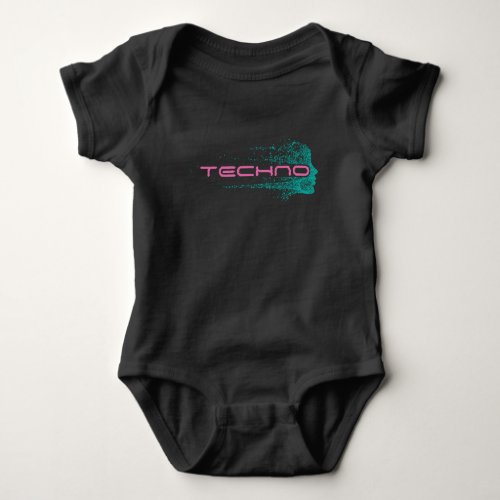Techno Music DJ Festival edm Party Baby Bodysuit