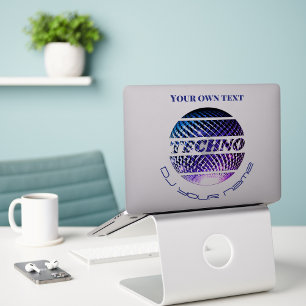 Techno music DJ promotion Custom-Cut Vinyl Sticke Sticker