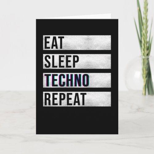 Techno Music Electro River Card