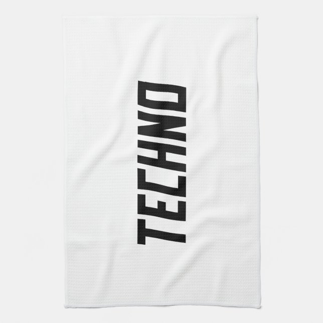 Techno Music Kitchen Towel (Vertical)