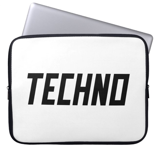 Techno Music Laptop Sleeve (Front)
