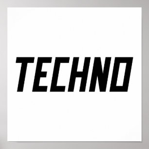 Techno Music Poster
