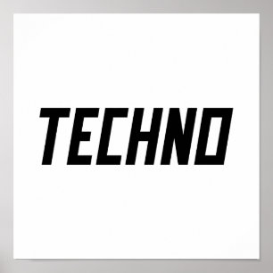 Techno Music Poster