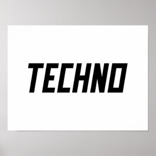 Techno Music Poster