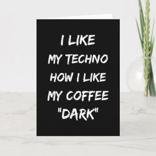 Techno Music Rave DJ Electro Festival Gift Idea Card