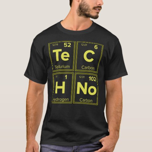 Techno Periodic Table for Techno Lover T_Shirt