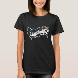 Techno Piano Funny EDM Music Rave Party Raver Musi T-Shirt