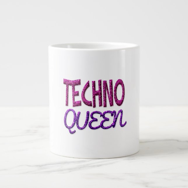 Techno Queen Giant Coffee Mug (Front)