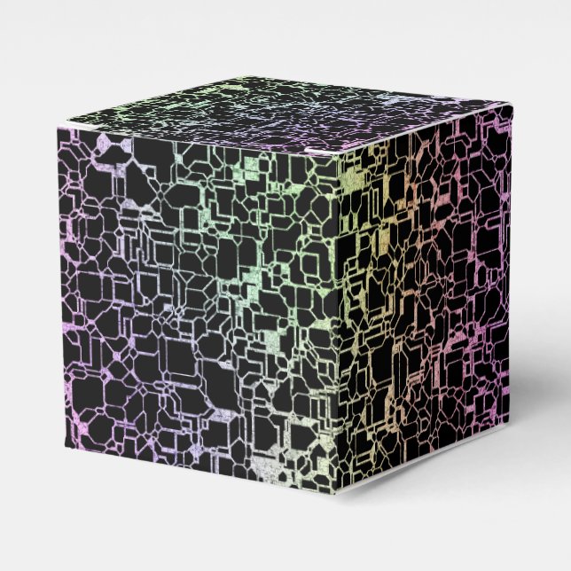 techno rainbo : favor boxes (Front Side)