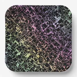 techno rainbo : paper plates