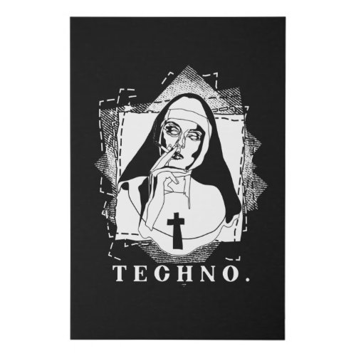 Techno Religion Faux Canvas Print