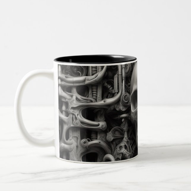 Techno skulls 061 Two-Tone coffee mug (Left)