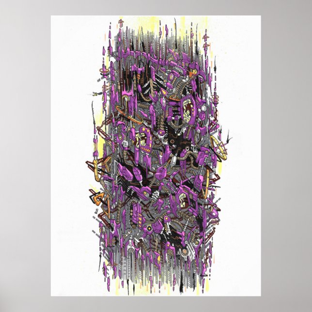 Techno storm ink  poster (Front)