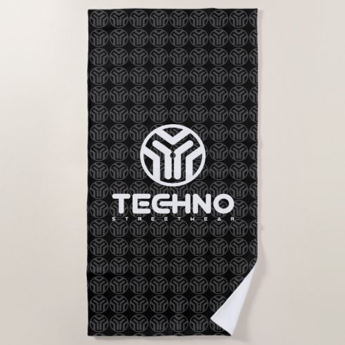 Techno Streetwear _ Logo _ Beach Towel