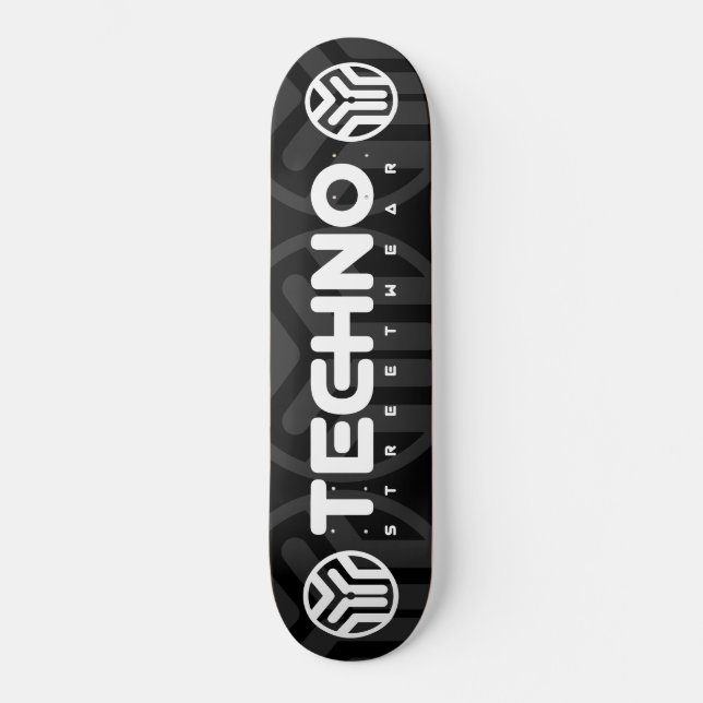 Techno Streetwear - Logo - Skateboard (Front)