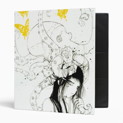 Techno Tako Girl 3-Ring School Binder