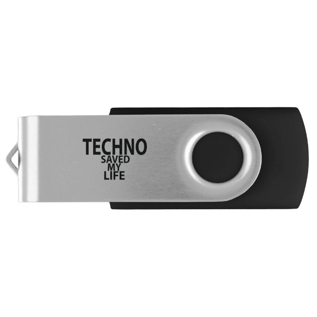 Techno USB Stick Flash Drive (Back)