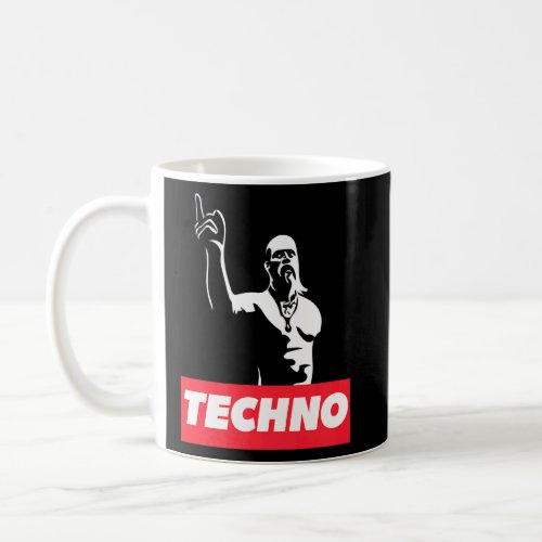 Techno Viking For Raver Dj Techno Party Festival  Coffee Mug