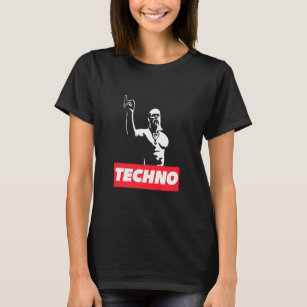 Techno Viking For Raver Dj Techno Party Festival  T-Shirt