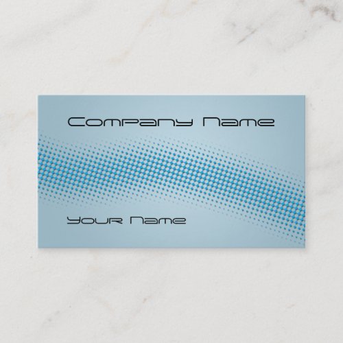 Techno Wave  Embossed Blue Business Card