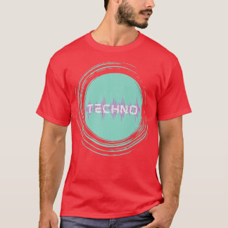 Techno Waves EDM Music Festival Rave Dubstep  T-Shirt