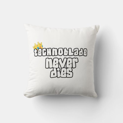 Technoblade Never Dies Throw Pillow