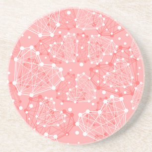 Technologic Heart Valentine's Day Pattern Coaster